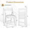 Costway 4/8/12/16/20 Pack Resin Folding Chairs with Padded Seat All-Weather Resin Frame Patio White